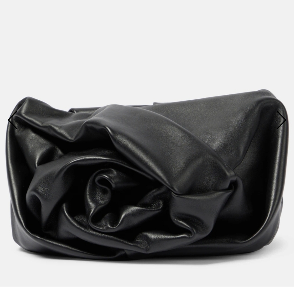 Burberry Black Rose Leather Clutch